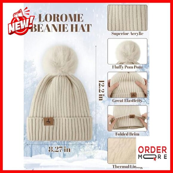 Winter Beanie Scarf Gloves Set Fleece Knitted Touchscreen Warm Accessories main image 4